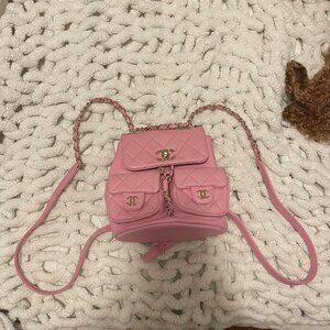 preloved Chanel pink mini backpack